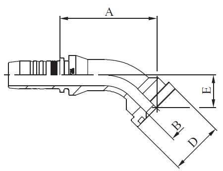 BRIDA ISO SAE 45º  6.000 LIBRAS M23641